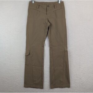 Athleta Low Rise Dipper Pants Women's Sz 4 Tan Cargo Flare Hiking Outdoor